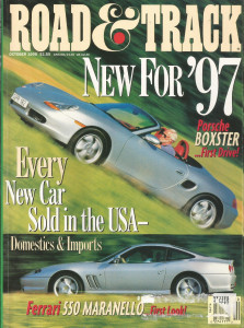 ROAD & TRACK 1996 OCT - BOXSTER, VIPER GTS, M-B SLK